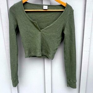 TNA WAFFLE SCOOPNECK LONGSLEEVE